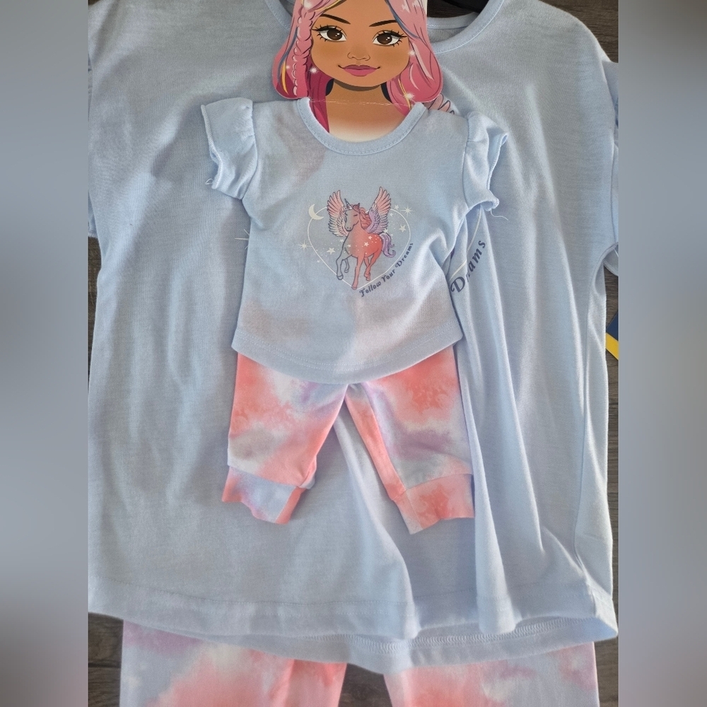 Girls Pajama Set For Dolly & Me Size 8 NWT - Picture 2 of 5